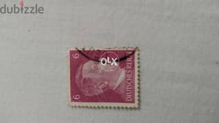 Nazi Hitler German Deutschland Stamp World War II