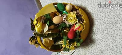 Beautiful decorated Easter basket 0