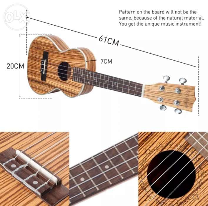 ukulele concert 23 inches اوكلله حجم وسط 1