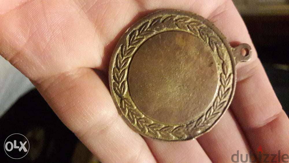 Vintage brass football medal 1
