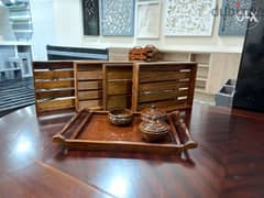 Wooden Tray صواني ضيافي خشب 0