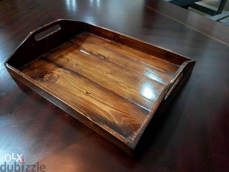 Wooden Tray صواني ضيافي خشب 2