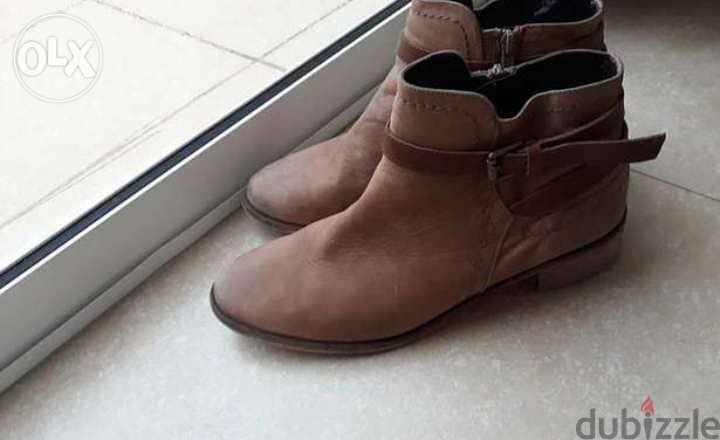 Leather boots size 42 made in Germany جلد اصلي صنع المانيا ملبوس مرتين 1