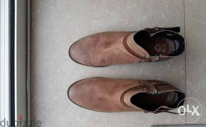 Leather boots size 42 made in Germany جلد اصلي صنع المانيا ملبوس مرتين 2