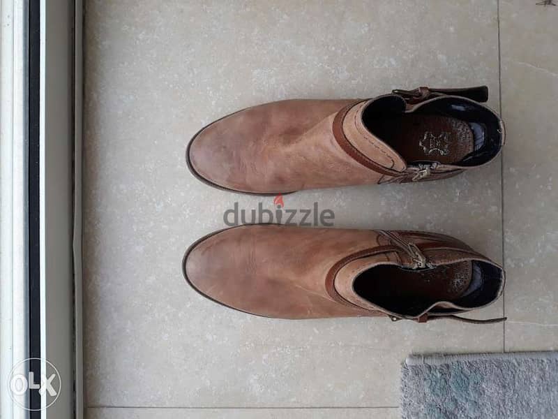 Leather boots size 42 made in Germany جلد اصلي صنع المانيا ملبوس مرتين 3