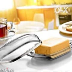 Elegant transparent butter storage plate