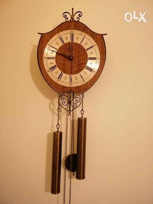 ساعة انتيك خشب و فرفوجيه ألمانية تعمل بشكل ممتاز مع pendulum 3