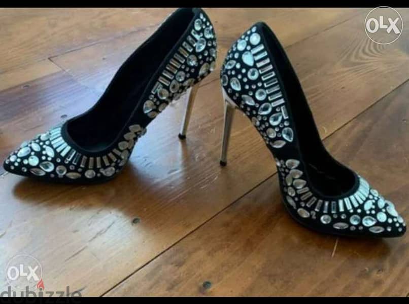 Swarovski, women clothing, classy high heel shoes, pointue, سكربينة 3