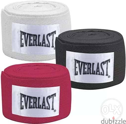 Everlast boxing white hand wraps 3.5m or 4.5cm 1