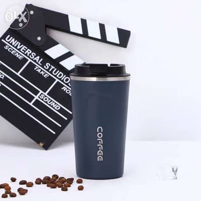 Dark Blue Travel Thermos Mug