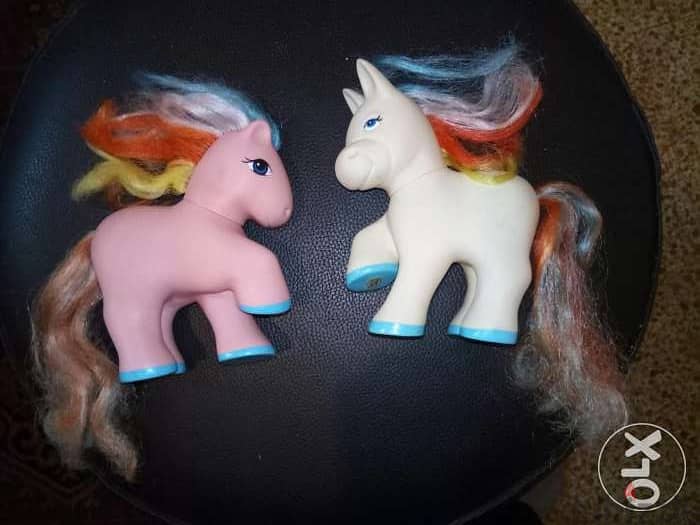 COUPLE PONIES Rare Vintage Not Small Toys REMCO each: 12 ×12Cm Both=25 2