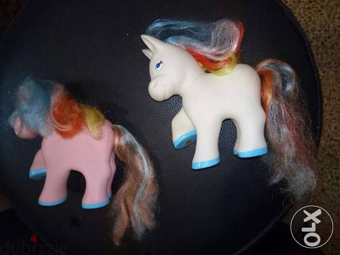 COUPLE PONIES Rare Vintage Not Small Toys REMCO each: 12 ×12Cm Both=24 4