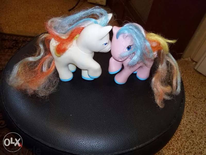 COUPLE PONIES Rare Vintage Not Small Toys REMCO each: 12 ×12Cm Both=25 1