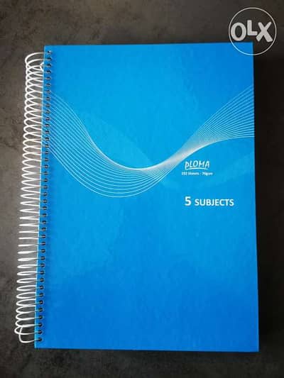 ploma 5 subjects copybook