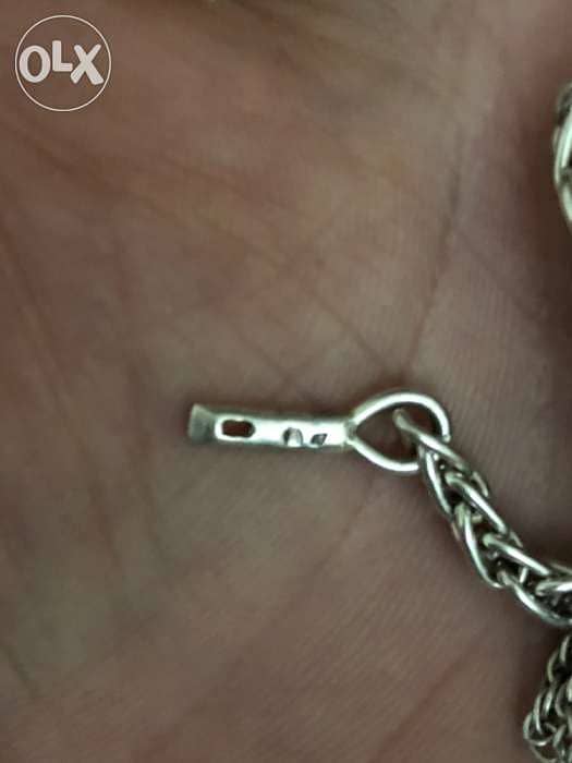 hermes original keychain silver 2