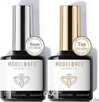 modelones Soak Off Uv Led Gel Nail Polish Fast Dry Base And No Wipe To