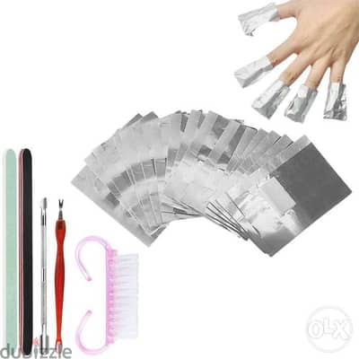 Starthi Nail Varnish Remover 200 Pcs Foil Nail Wraps Remover and 5 PCS