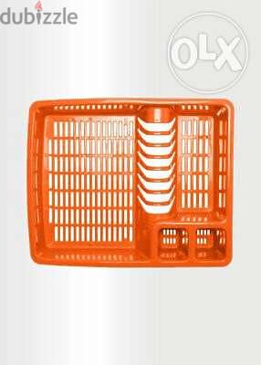 Dish Drainer with Tray Plastic (43x35x9 cm) شكّاكة صحون للمطبخ, مشكّ 3