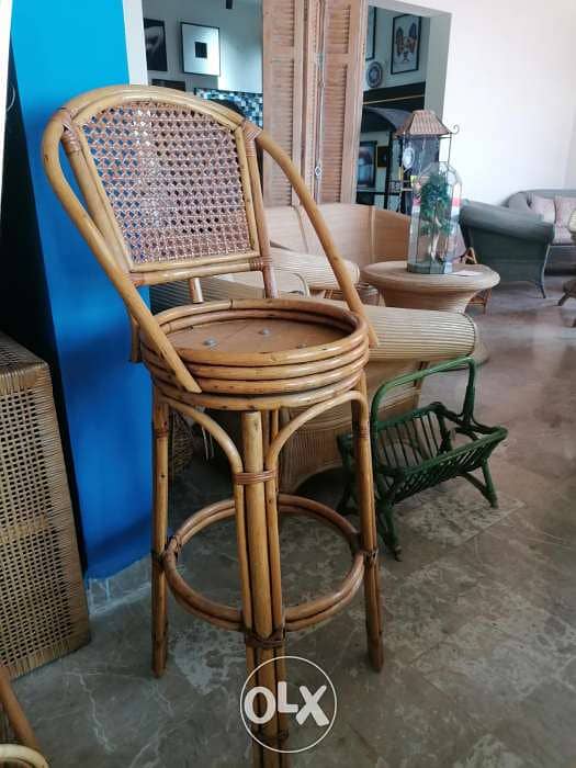 Bamboo bar stool chair 1