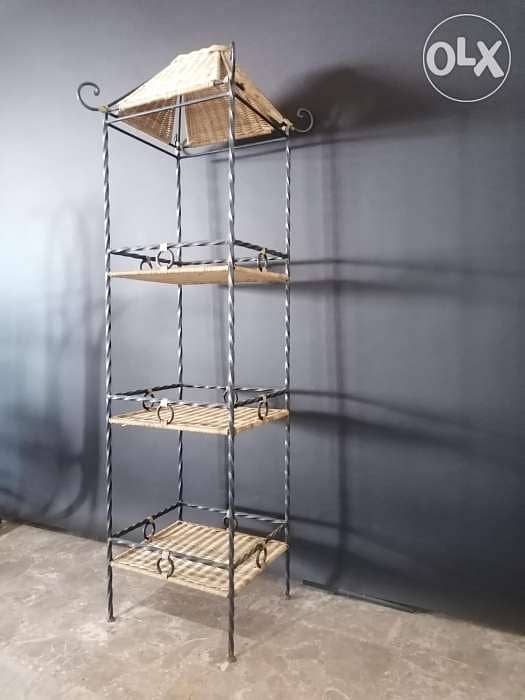 Bamboo and steel shelves 0