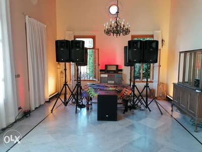 Sound system, lighting , stages , fireworks for weeding . . .