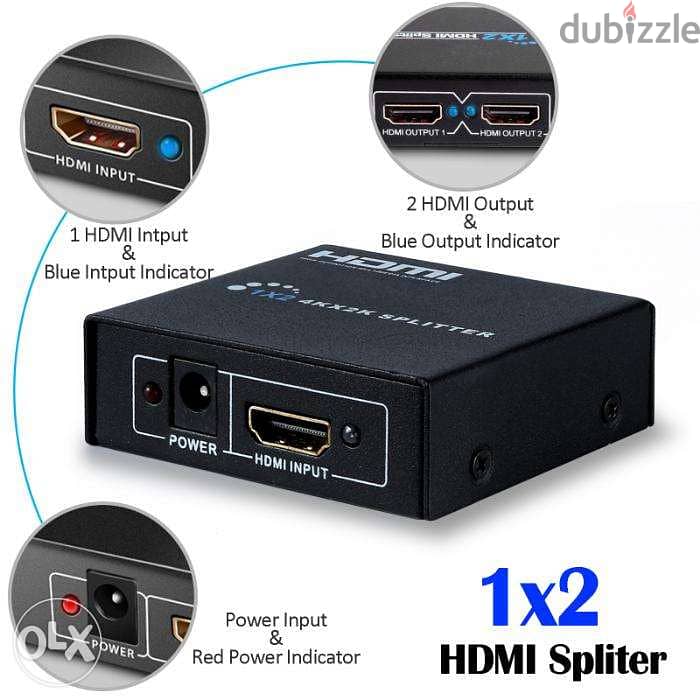 HDMI Splitter 1X2 Dual Monitor 6