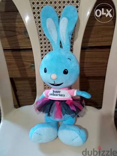 METOO SOFT STUFFED BUNNY height 40 Cm like new doll=12$