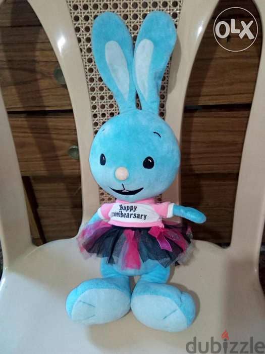 METOO SOFT STUFFED BUNNY height 40 Cm like new doll=10$ 0