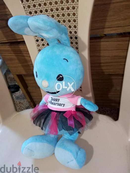 METOO SOFT STUFFED BUNNY height 40 Cm like new doll=10$ 3