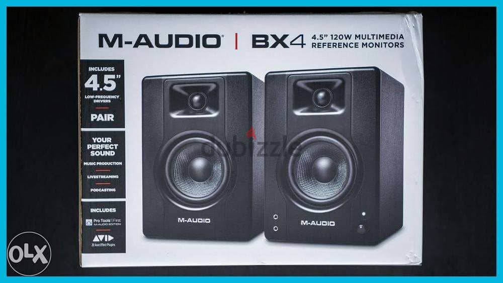 M-Audio BX4 4.5-inch Powered Studio Monitor , New design 2021 maudio 1