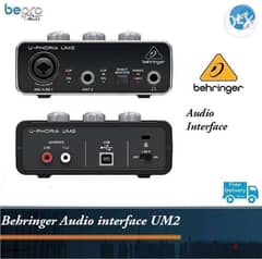 Behringer U-Phoria UM2 USB Audio Interface, 48kHz, 2-channels