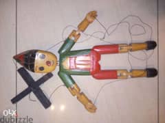 Vintage wooden Pinocchio marionette 57 cm 0