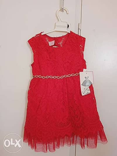 NEW red dress with tag (2pieces) market rate- 24month