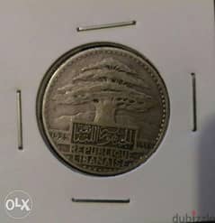 50 silver piastres - Old Lebanese Coin
