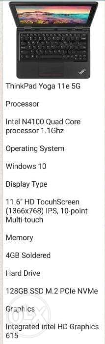 Lenovo Thinkpad Yoga 11e 5G Laptop 7