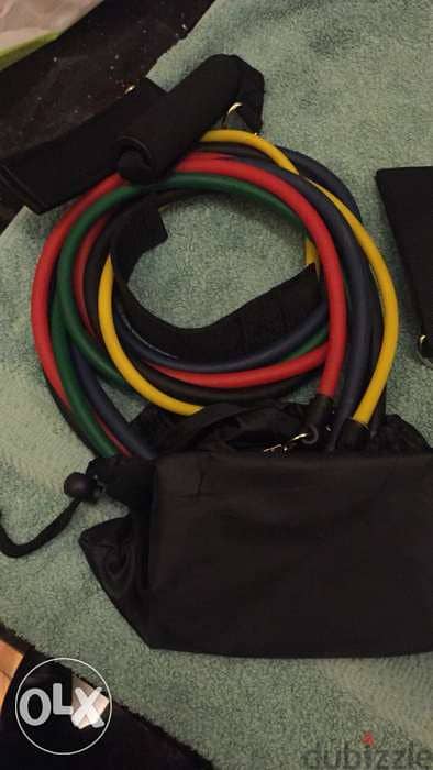 resistance band with handles and legs