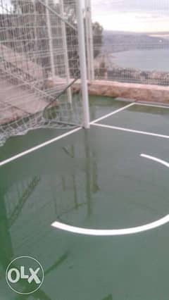 Tennis court installation 0