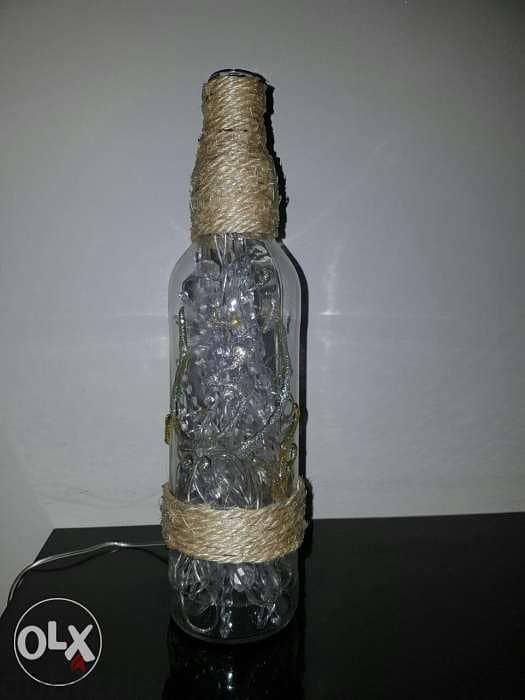 white lignt bottle handmade 1