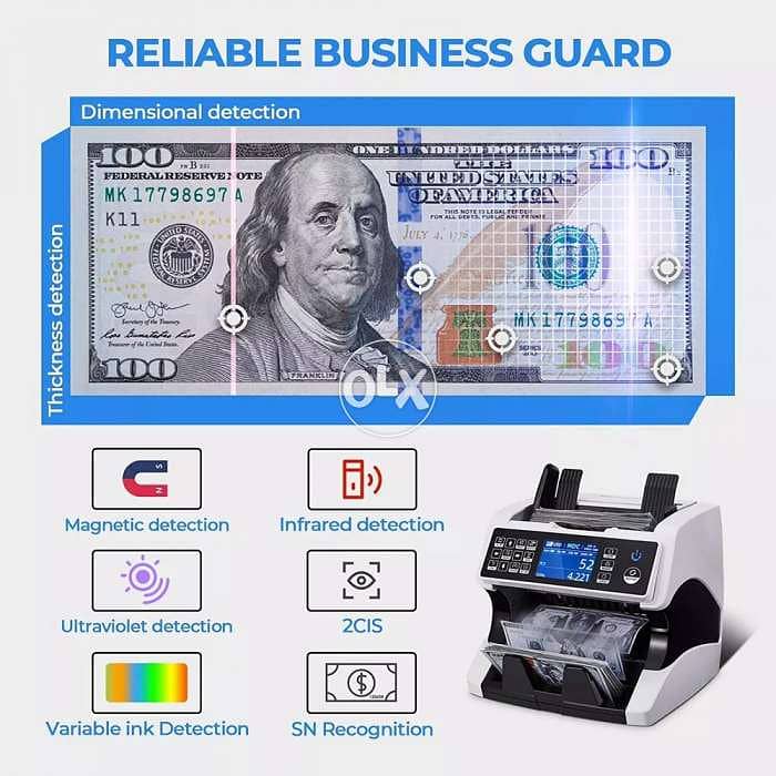 New Board Money counter and detector + printer high quality 1