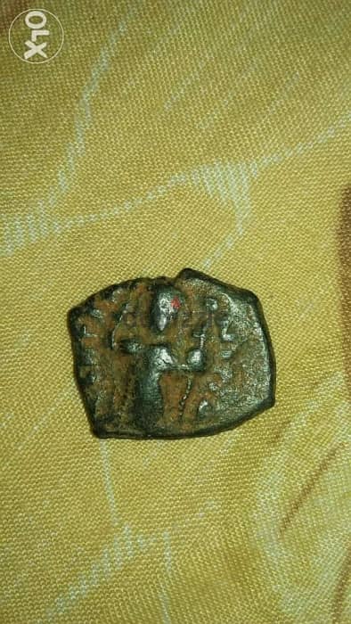 Monks Ancient Roman Byzantine Bronze Coin around 1500 years 0