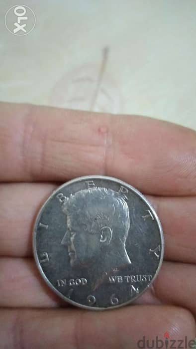 Silver Half US Dollar Coin Memorial for President Kenndy 1964 0