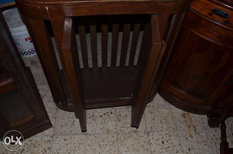 antique solid wood console 2