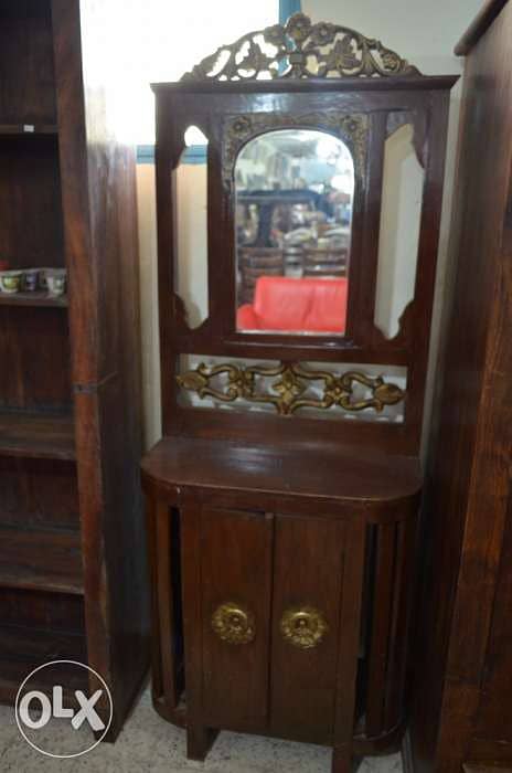 antique solid wood console 6