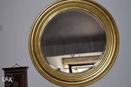 mirror with gold wood cader 0