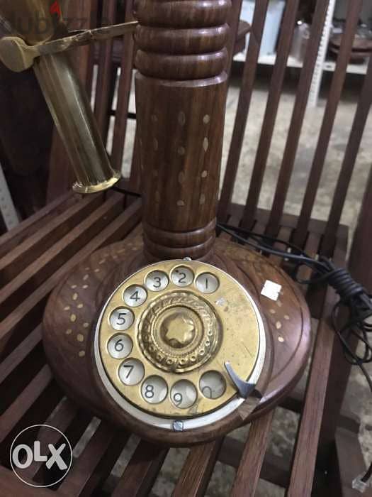old solid wood phone 4