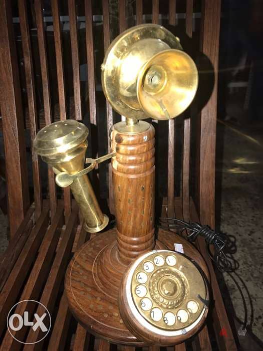 old solid wood phone 5