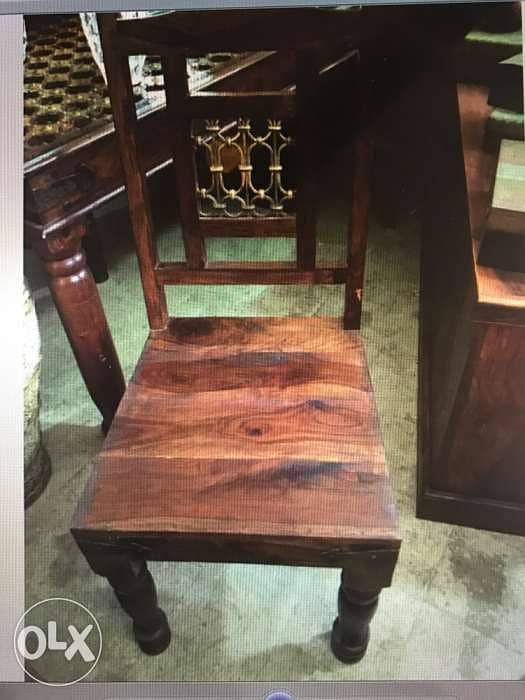 solid wood tek table with 8 chairs 5