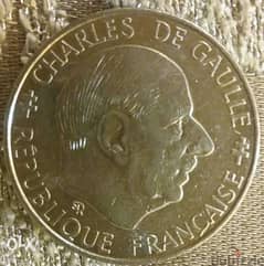 Charled De Gaulle1 Franc French Memorial