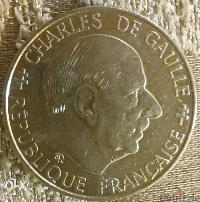 Charled De Gaulle1 Franc French Memorial 0