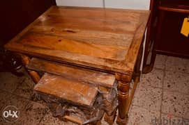 solid wood set of tables